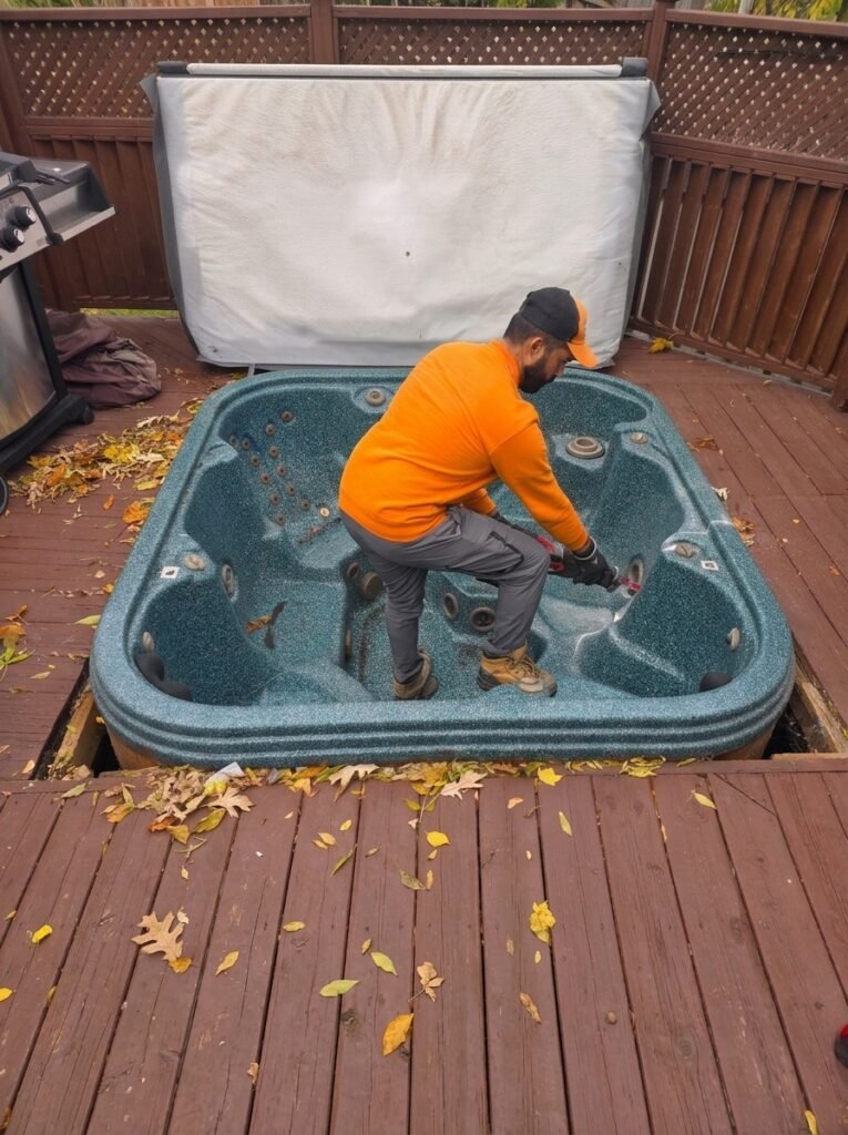Hot Tub Removal Services in Whitby from Live Junk Free