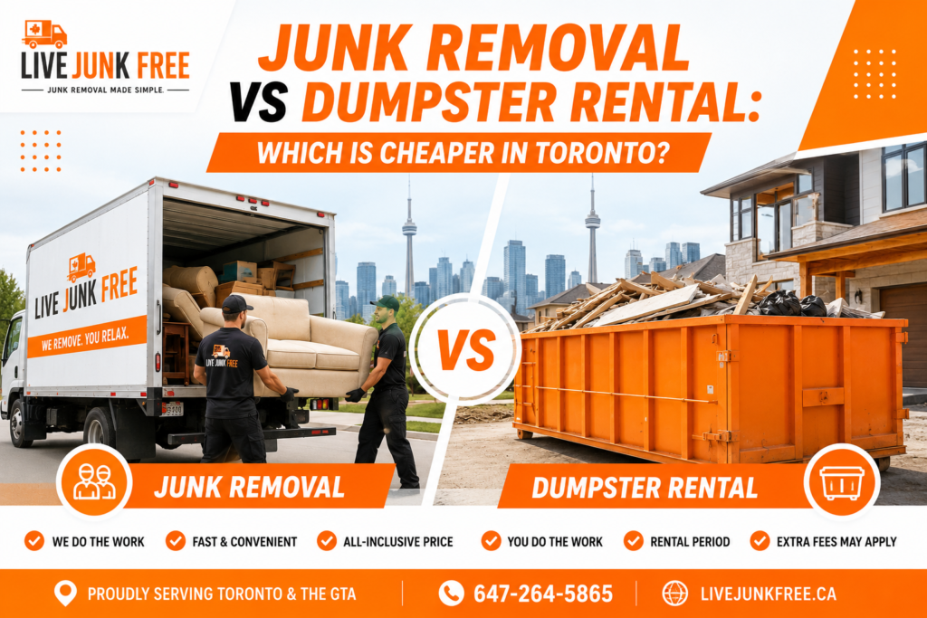 Junk Removal vs Dumpster Rental Which Is Cheaper in Toronto