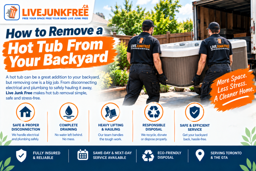 how to remove hot tub from backyard